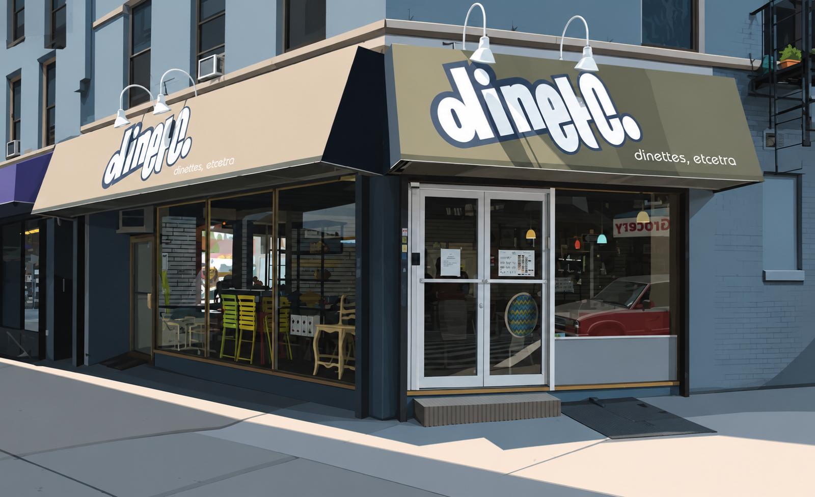 The dinetc. showroom at golden hour